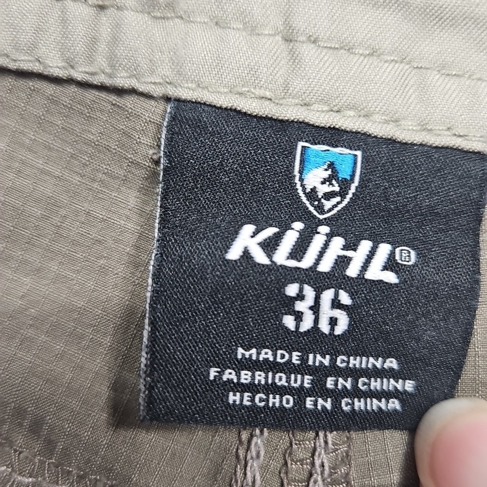Kuhl Silencr Mens Size‎ 36 Cargo Shorts Brown Khaki Gray Ripstop Stretch Hiking - Picture 7 of 13